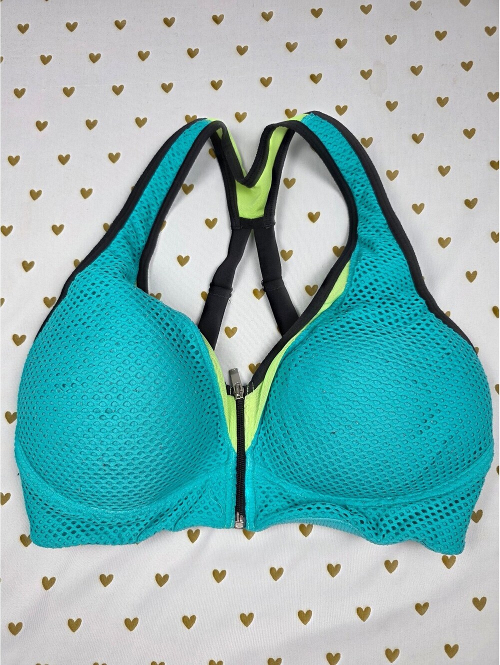 Victorias Secret Bright Front Close supportive exercise support bra 36D